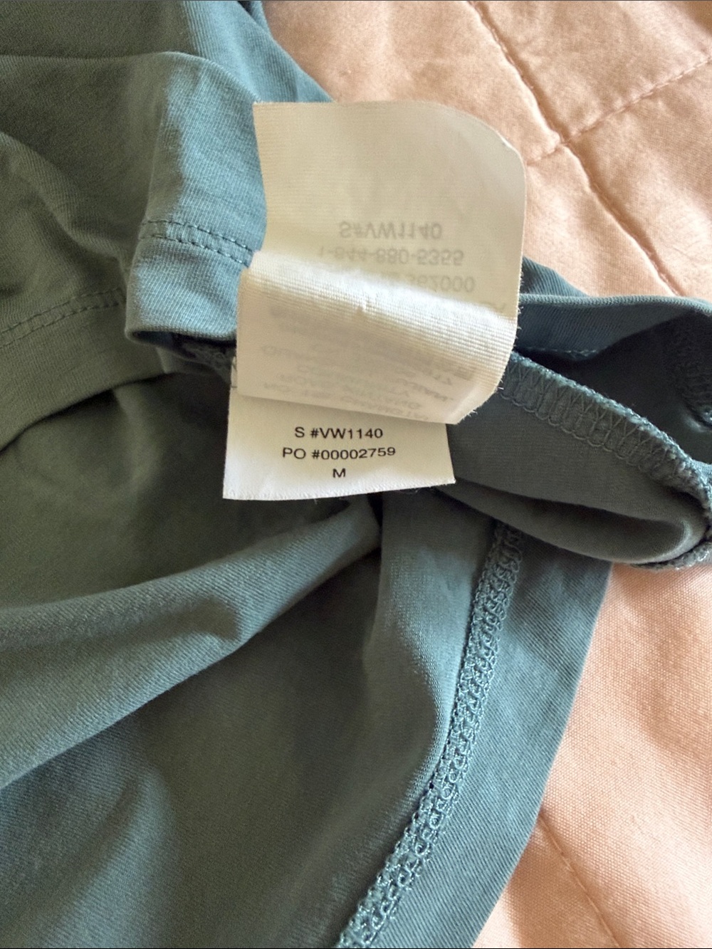 Vuori Teal Green Tee with open back size medium - Picture 3 of 4